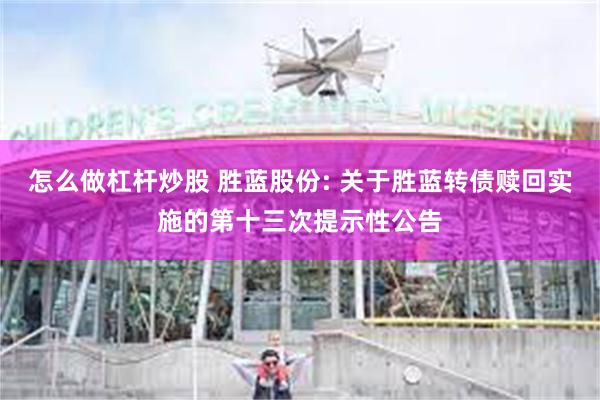 怎么做杠杆炒股 胜蓝股份: 关于胜蓝转债赎回实施的第十三次提示性公告