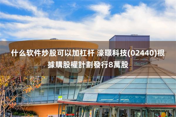 什么软件炒股可以加杠杆 濠暻科技(02440)根據購股權計劃發行8萬股