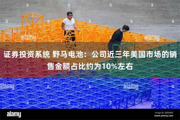 证券投资系统 野马电池：公司近三年美国市场的销售金额占比约为10%左右