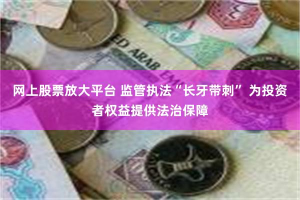 网上股票放大平台 监管执法“长牙带刺” 为投资者权益提供法治保障