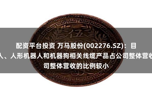 配资平台投资 万马股份(002276.SZ)：目前工业机器人、人形机器人和机器狗相关线缆产品占公司整体营收的比例较小