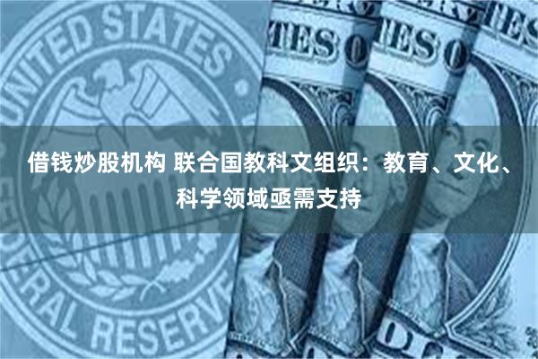 借钱炒股机构 联合国教科文组织：教育、文化、科学领域亟需支持