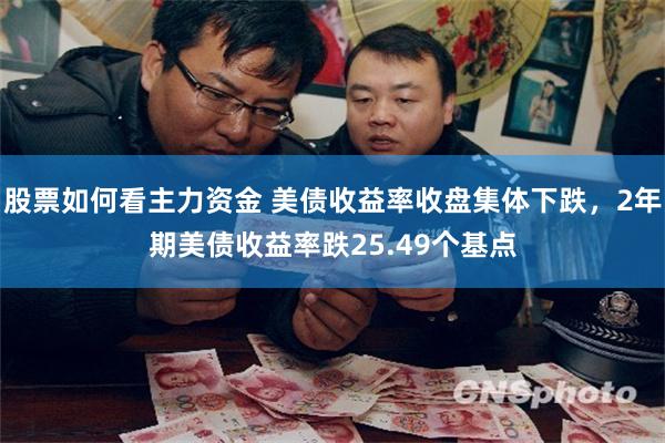股票如何看主力资金 美债收益率收盘集体下跌，2年期美债收益率跌25.49个基点